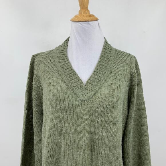 Linea by Louis Dell'Olio Sweater Womens M Medium Ivy V Neck Long Sleeve Knitted - Picture 3 of 10